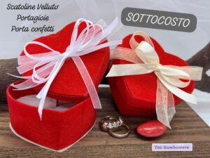 Scatola cuore velluto liscio